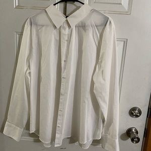 White Long Sleeve Button Dress Shirt